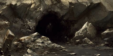 Chris Cold Fantasy Landscape Dark Cave Cave Entrance
