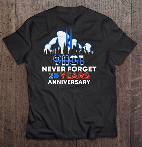 91101 Never Forget 20 Years Anniversary Thin Blue Line Nyc Skyline