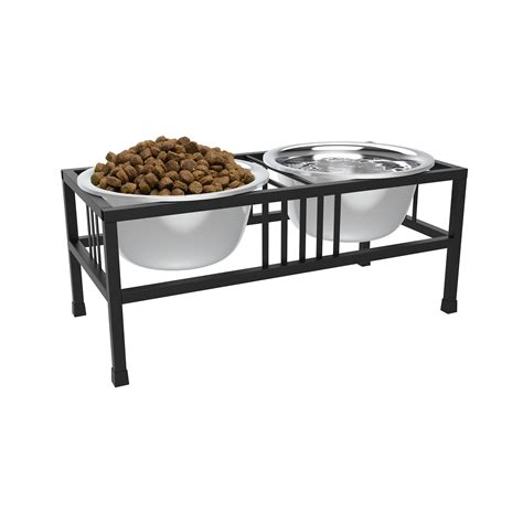 Petmaker Stainless Steel Elevated Pet Bowl With Stand 40 Oz