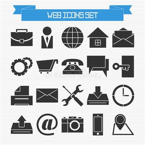 Basic Icons Vector Stock Illustrations 18646 Basic Icons Vector