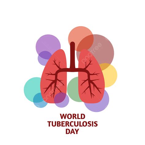 Tuberculosis Mundial Con Pulmón Y Adorno De Círculo Colorido Png La