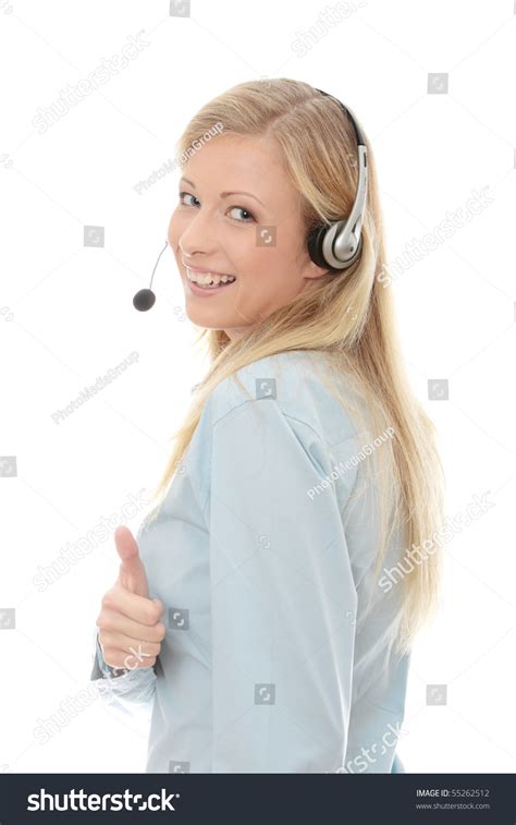 Call Center Woman Headset Isolated On Stock Photo 55262512 Shutterstock
