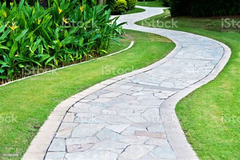 Curved Path In The Formal Garden Stock Photo - Download Image Now - iStock