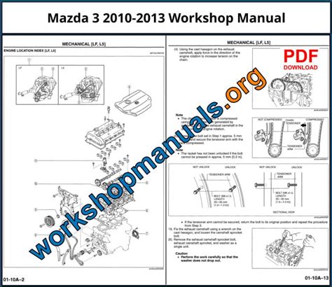 Mazda 3 Workshop Repair Manual 2010 2013 Pdf Download