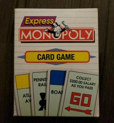 Vintage 1993 Express Monopoly Card Game Travel Board Game Complete