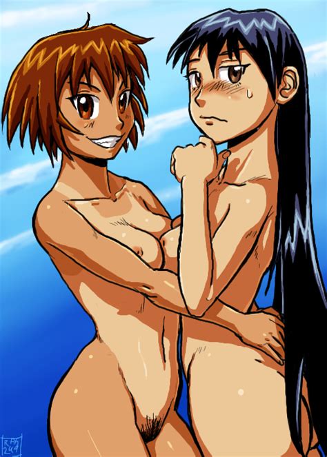 Rule 34 2girls Azumanga Daiou Breasts Female Female Only Human Kagura Multiple Females Nude