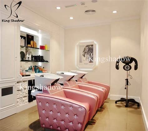 Beauty Pink Hair Salon Furniture Hairdressing Backwash Unit Hair Wash