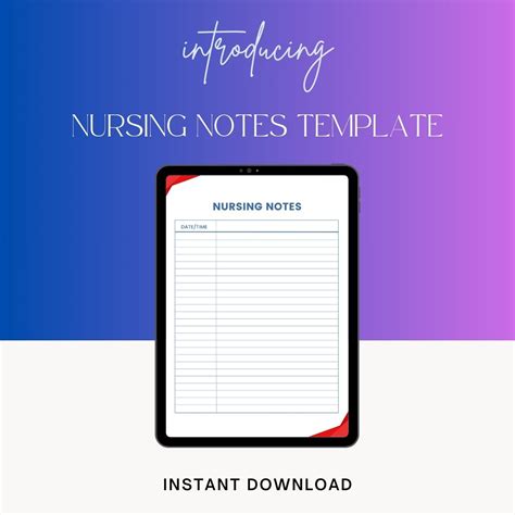 Nursing Notes Template Printable In Pdf And Word Editable Template1minute