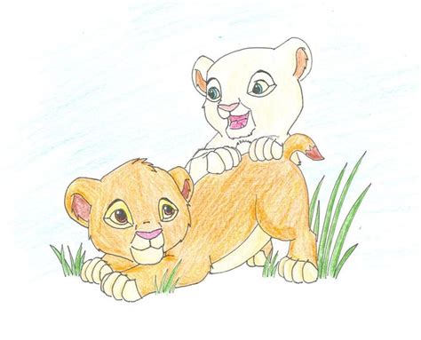 Pin On Simba And Nala Art Drawing