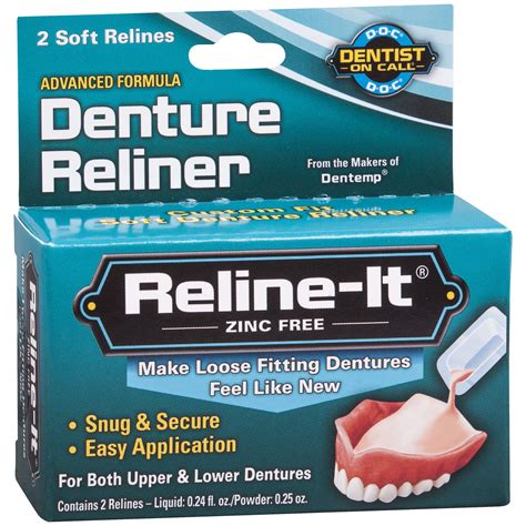 Reline It Advanced Denture Reliner Kit For Both Upper And Lower Dentures