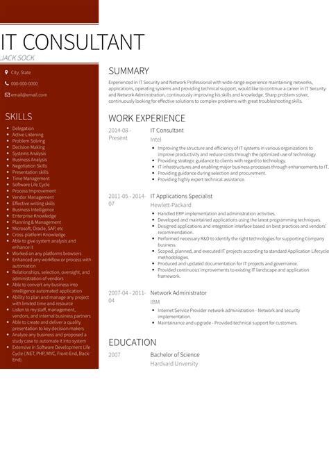 How to write the consultant resume summary statement. Consultant Cv Template Word - Contoh Gambar Template
