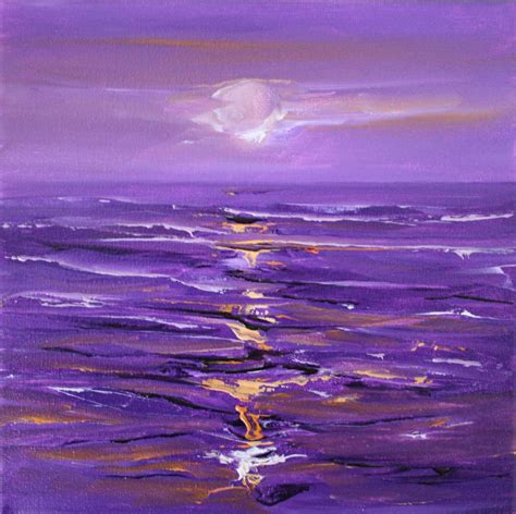 Purple Sunset 2017 Oil Painting By Linda Monk Artfinder