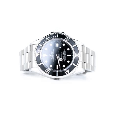 deepsea sea dweller steel watch with black dial model 16600