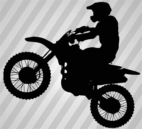 10 motocross free vectors on ai, svg, eps or cdr. Dirt Bike Silhouette Svg Dxf Eps Silhouette Rld RDWorks Pdf