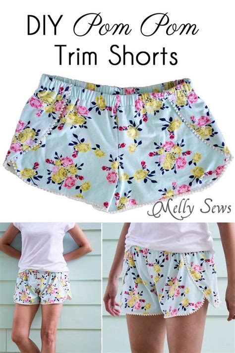Sew Pom Pom Shorts With Free Pattern Melly Sews
