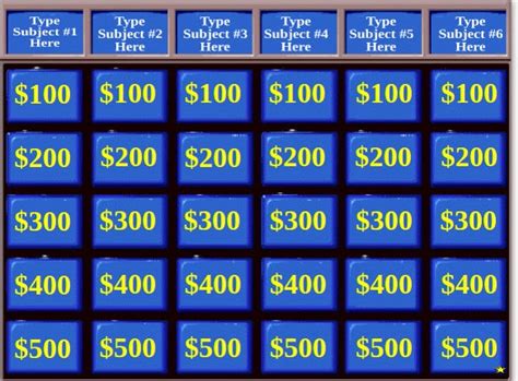 12 Jeopardy Powerpoint Templates Free Sample Example Format