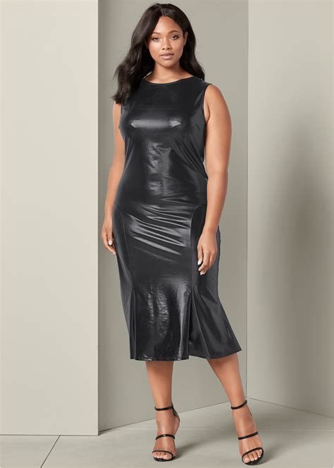 Plus Size Leather Dress Fashion Dresses
