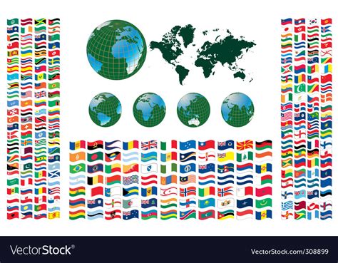 World Flags Royalty Free Vector Image Vectorstock