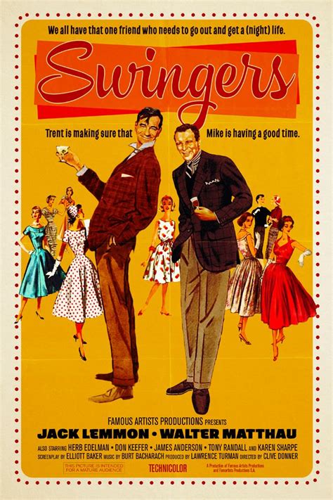 Swingers 1961 Movie Posters Classic Movie Posters Retro Film Posters