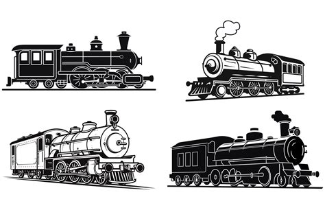 Vintage Steam Train Illustration Graphic By Uniquedesignteam