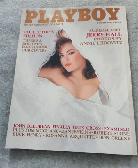Playboy Magazine October Cynthia Brimhall Jerry Hall Rosanna