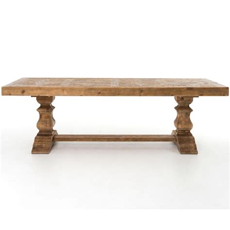 four hands hughes cimp u2 bp reclaimed castle dining table malouf furniture co dining tables
