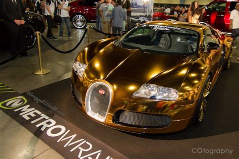 Gold Chrome Wrapped Bugatti Veyron Owned By Flo Rida Looks Grotesque