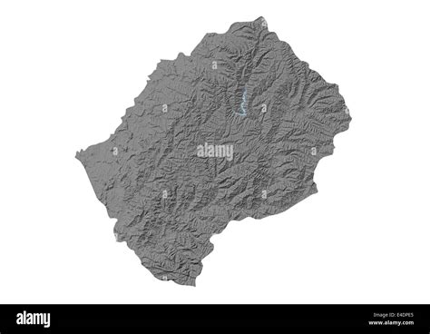 Lesotho Relief Map Stock Photo Alamy