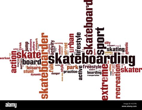 Skateboarding Word Cloud Concept Vector Illustration Stock Vector