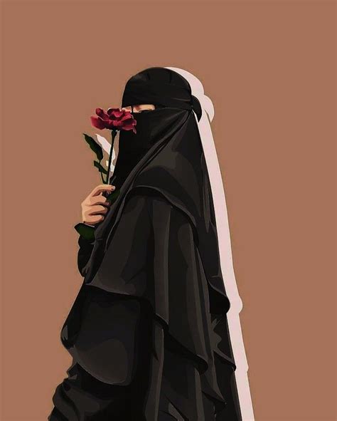 Islamic Artwork Islamic Wallpaper Niqab Cartoon Niqabi Bride Cover