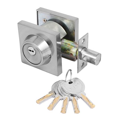 Home Bedroom Square Shape Single Door Locks With Keys Cylinder Deadbolt