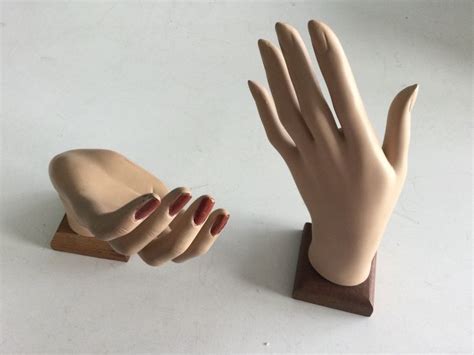 Beautiful Pair Of Mannequin Hands Wearing Rings 2 Catawiki