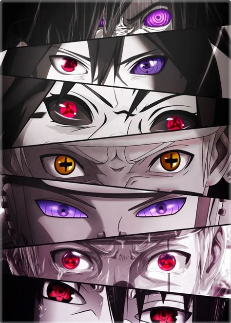 Naruto Eyes Poster By Undermountain Displate In 2021 Naruto Eyes