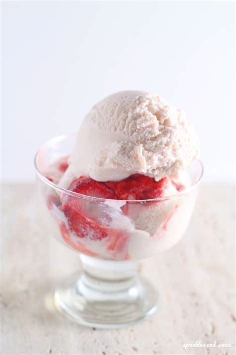 ✓ free for commercial use ✓ high quality images. Strawberry Ice Cream with Roasted Strawberries - sprinkles ...