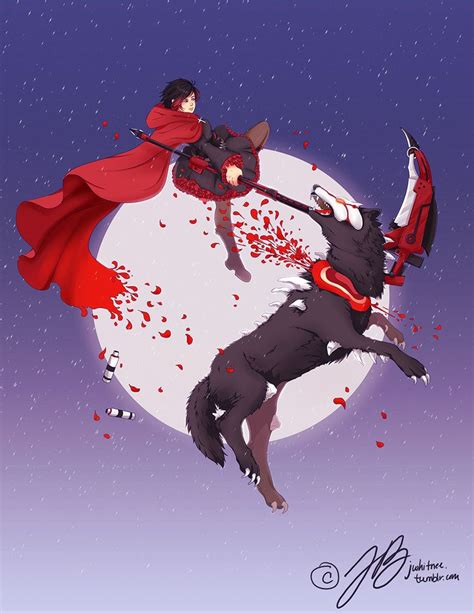 The Place You Rest Ruby Vs Beowolf Rwby Magical Creatures Anime
