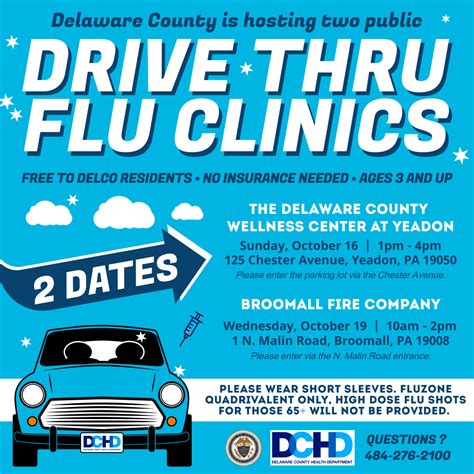 Convenient And Safe Drive Thru Flu Shot Clinics To Be Held In Yeadon