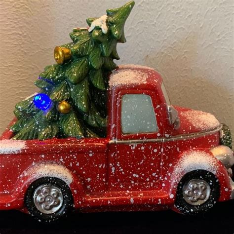 Holiday Red Truck With Lighted Christmas Tree Poshmark