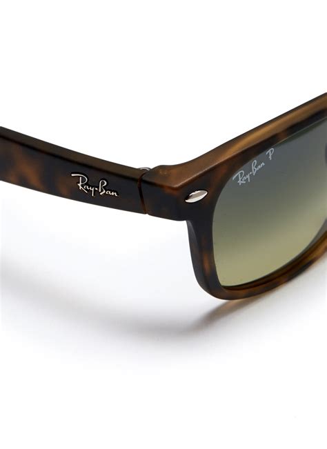 Ray Ban Matte Tortoise Shell Sunglasses In Brown For Men Lyst