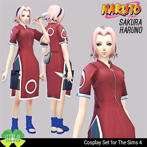 P The Sims 4 Naruto Sakura Haruno Cosplay Set Artofit