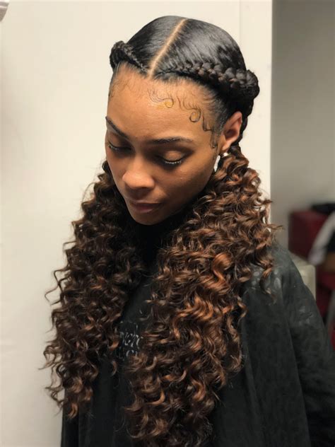 30 Feed In Braids With Curly Hair