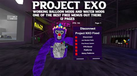 One Of The Best Gorilla Tag Menus Prject Nxo Op Mods One Of The