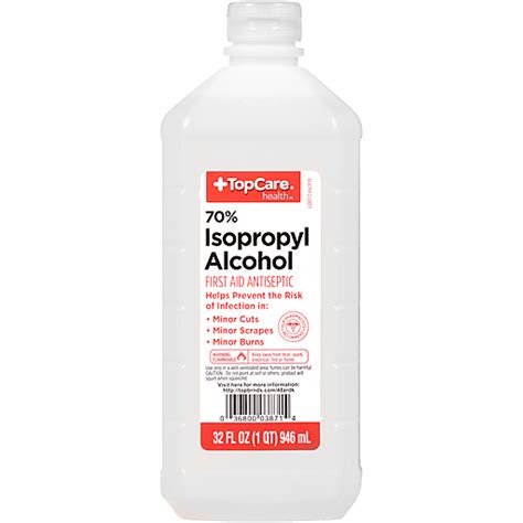 Top Care Isopropyl 70 Alcohol 32 Fl Oz Plastic Bottle First Aid