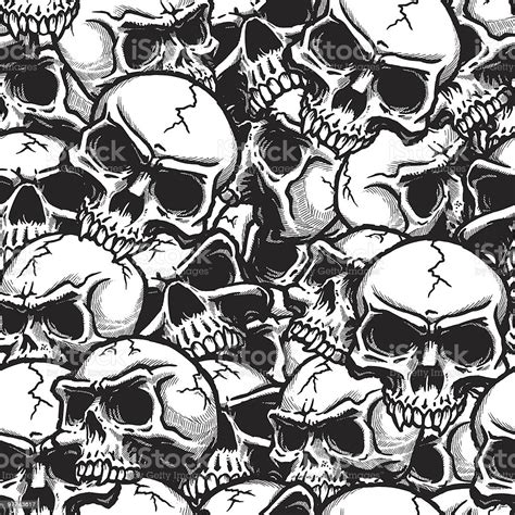 Skull Seamless Pattern Stock Illustration Download Image Now Istock