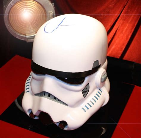 George Lucas Signed Star Wars Stormtrooper Replica Helmet Case Coa