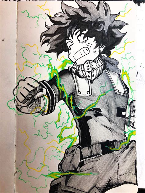My First Try At Drawing Our Boi Deku Bokunoheroacademia