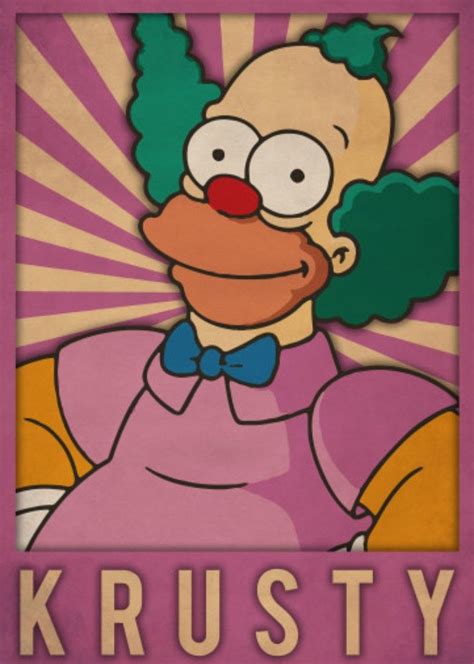 Krusty The Clown The Simpsons Simpsons Drawings Simpsons Art Geek Poster Clown Paintings