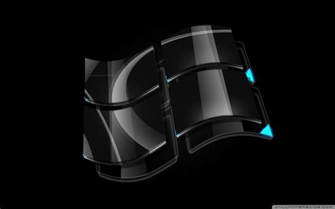Black Windows Logo Ultra Hd Desktop Background Wallpaper For