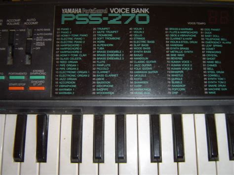 Yamaha Pss 270 Synthpedia