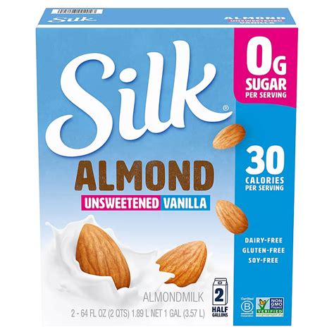 Silk Unsweetened Vanilla Almond Milk Bjs Wholesale Club