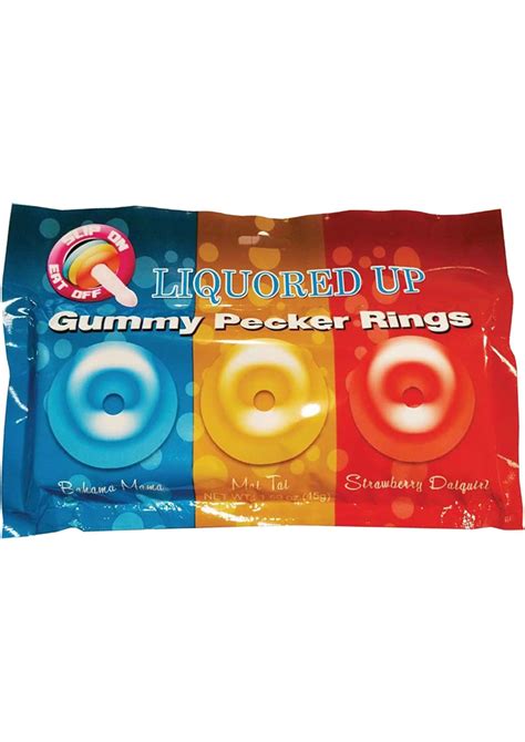 Hott Products Liquored Up Gummy Pecker Rings Bondage Fetish Store